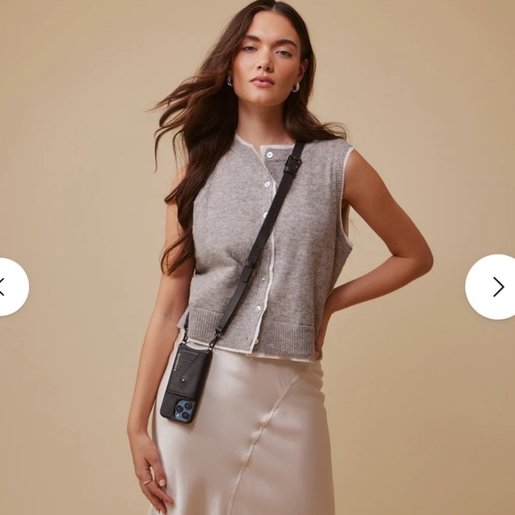 Bandolier Hailey Crossbody Phone Case in Black/Pewter with Strap - Picture 1 of 14